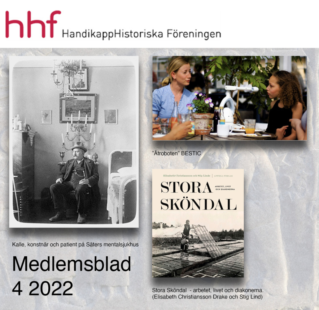 Omslagsbild medlemsblad nummer 4 2022, Handikapphistoriska Föreningen