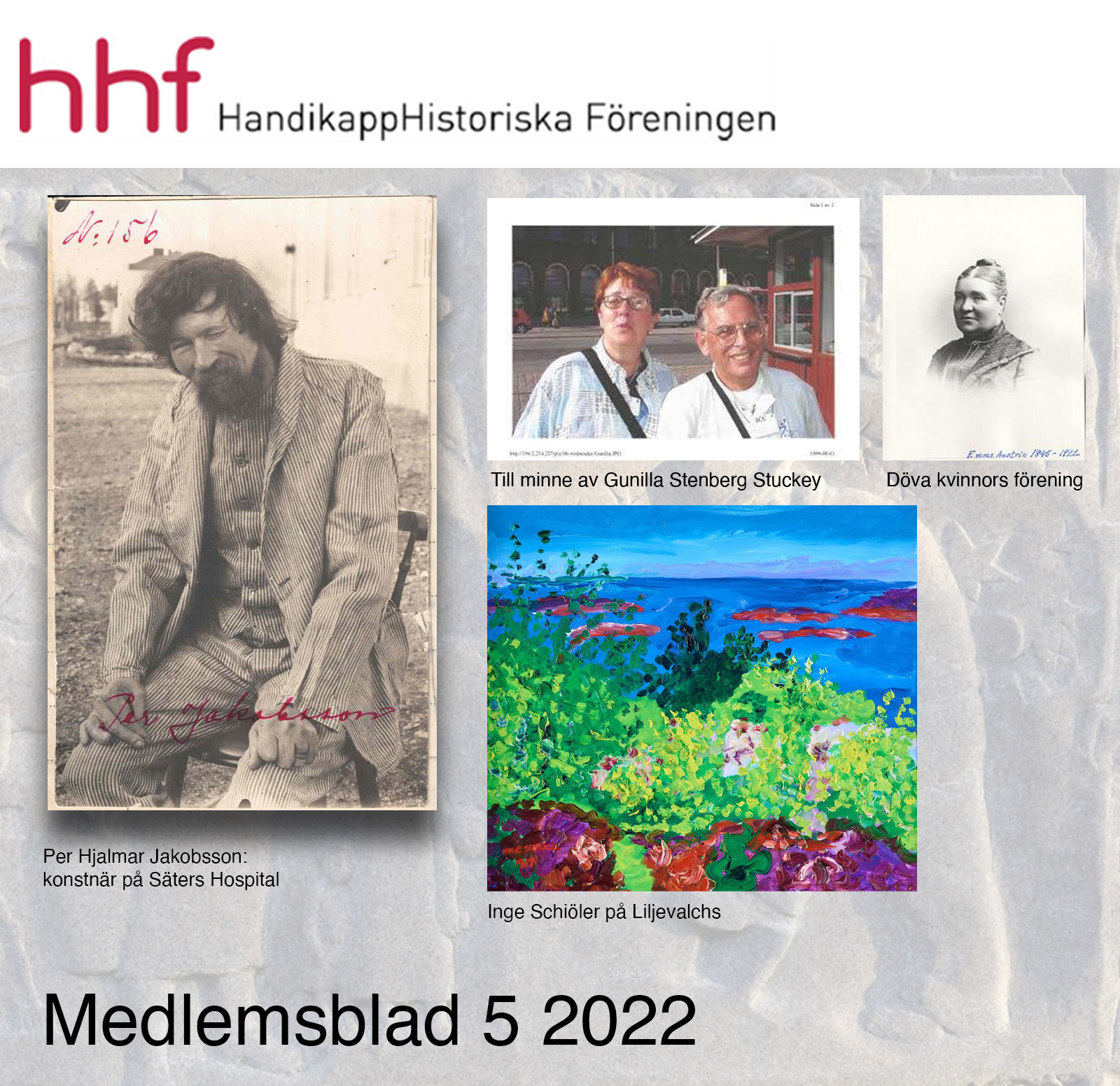 Omslagsbild medlemsblad nummer 5 2022, Handikapphistoriska Föreningen